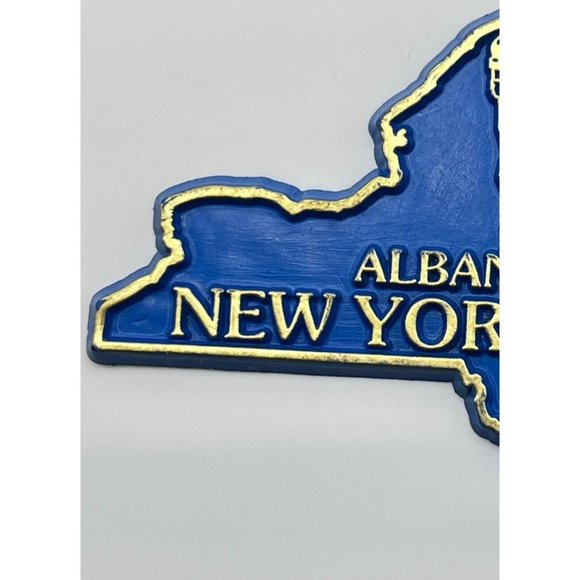 Albany New York State Outline Refrigerator Magnet Vintage Statue of Liberty - Picture 4 of 6